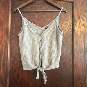 Wild Fable Beige Knit Button-Down Tank Top